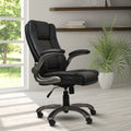 Black Executive Office Chair with Flip-up Arms M823