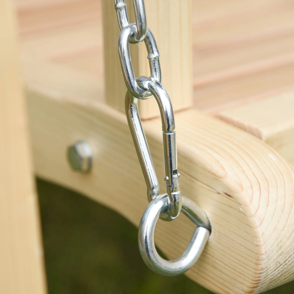2-Person Outdoor Porch Swing with Wooden Stand X8201