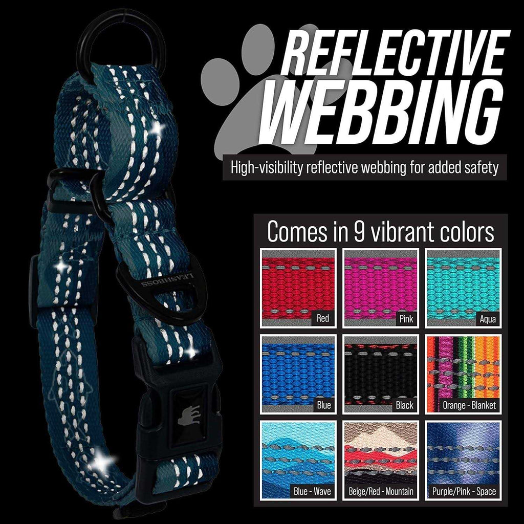 Patterned Fabric Martingale Dog Collar J70274