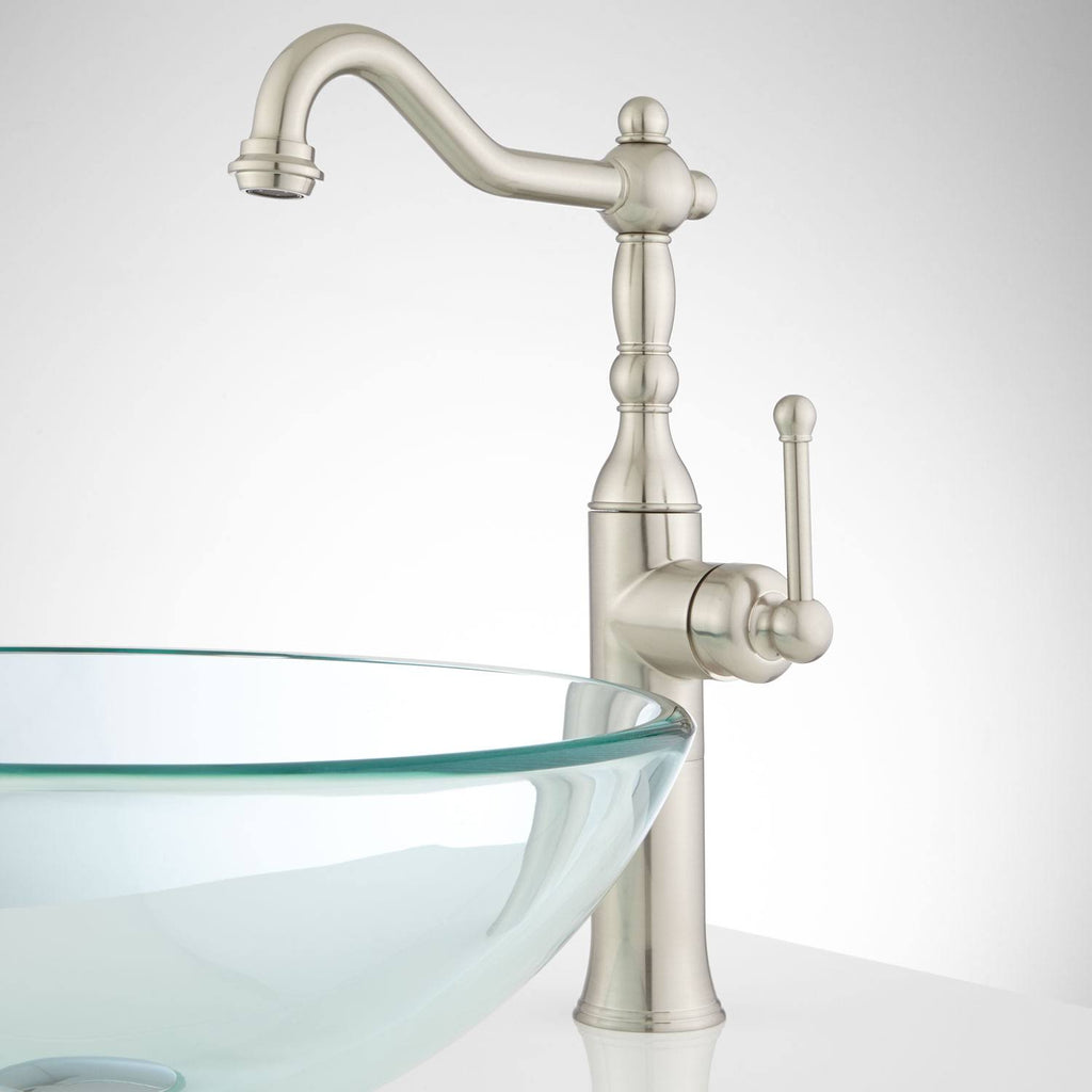 Polished Nickel Single Hole Vessel Bathroom Faucet O5048