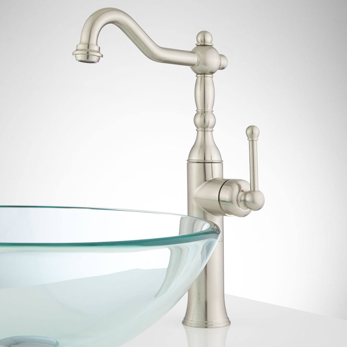 Polished Nickel Single Hole Vessel Bathroom Faucet O5048