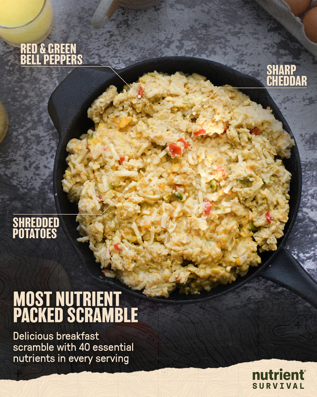 Homestyle Scramble Eggs Freeze Dried Emergency Food 10 Servings P8879