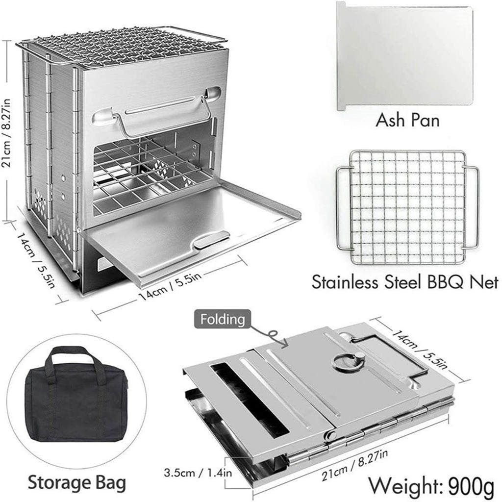 Stainless Steel Wood Burning Camping Stove X515163