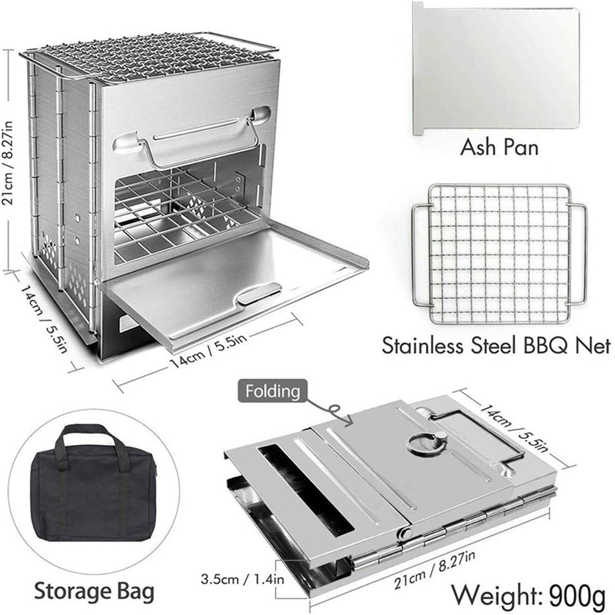 Stainless Steel Wood Burning Camping Stove X515163