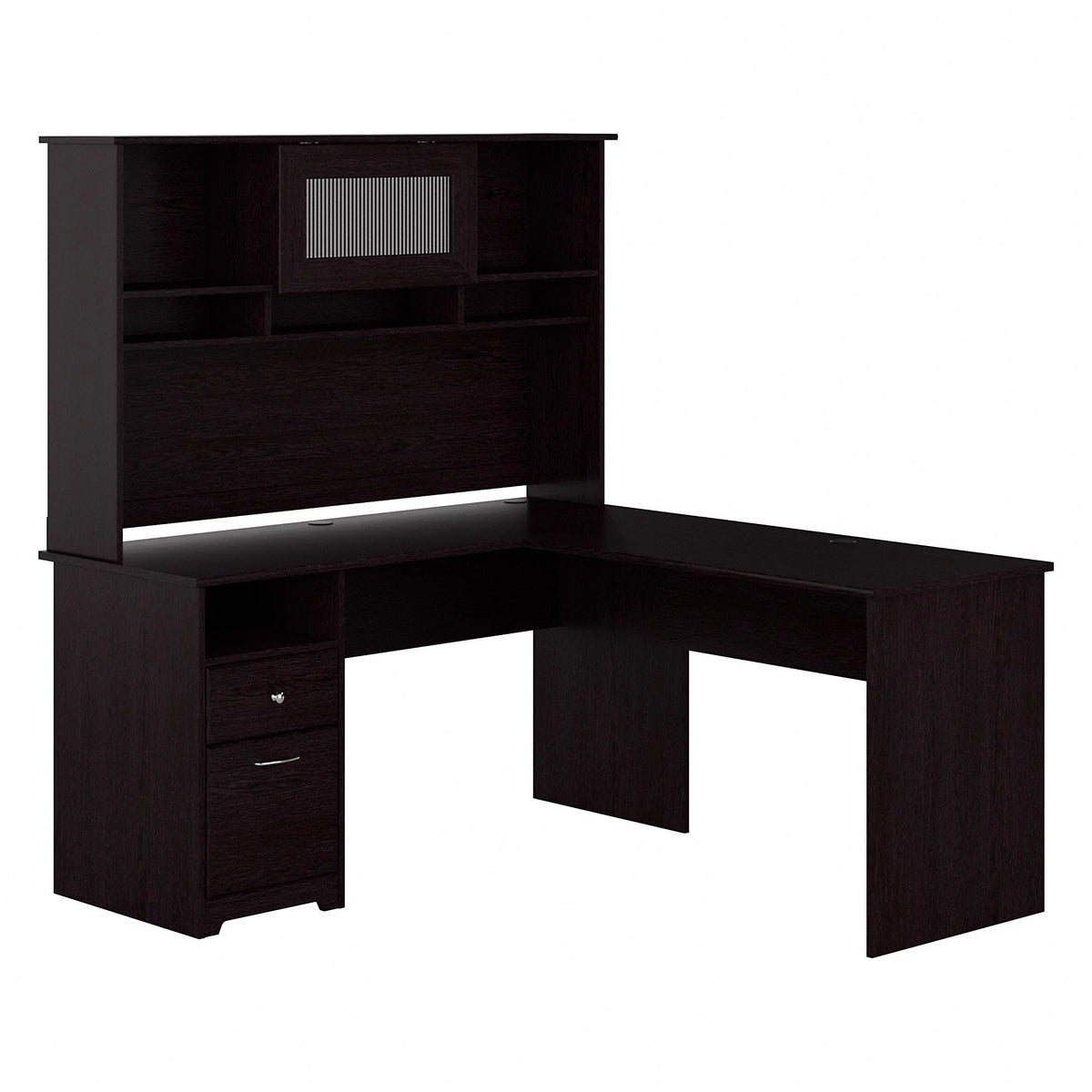 L Shaped Computer Desk with Hutch A25895