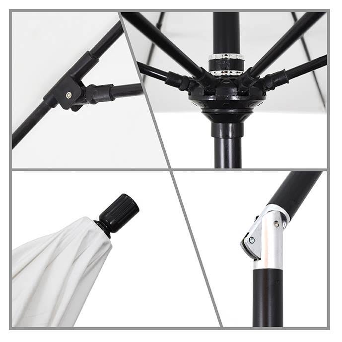 9 ft. Matted Black Aluminum Market Patio Umbrella B257309