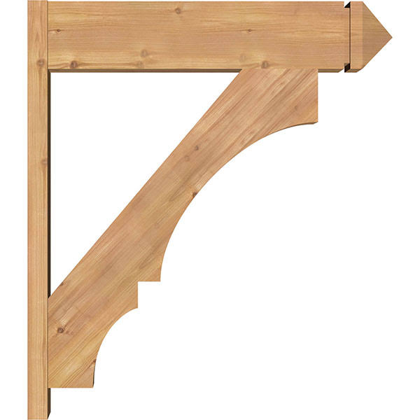 7 1/2x22W x 30x22D x 34x22H Western Red Cedar Arts and Crafts Outlooker H62473