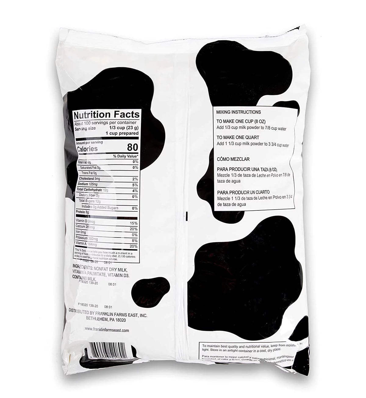 Instant Nonfat Dry Milk 5 Pound Bag R8284