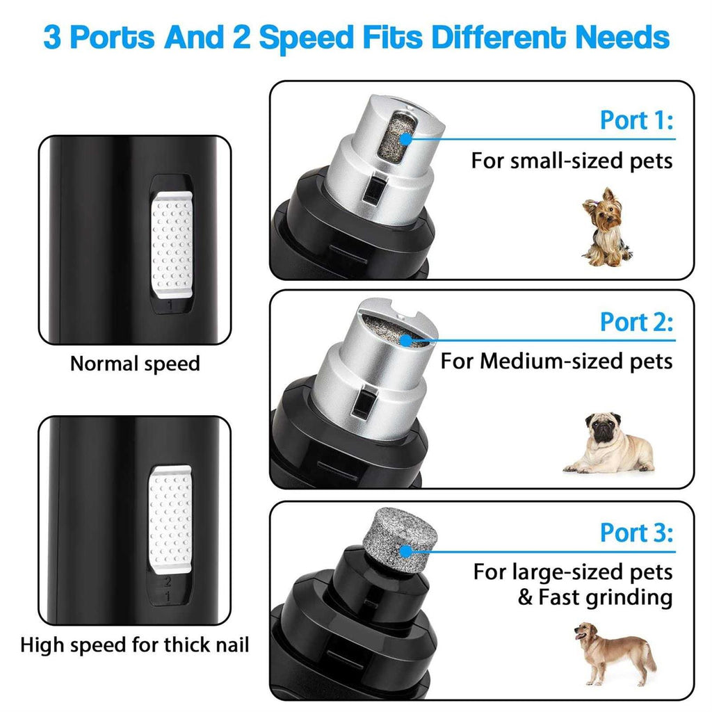 2-Speed Electric Rechargeable Pet Nail Grinder U646025