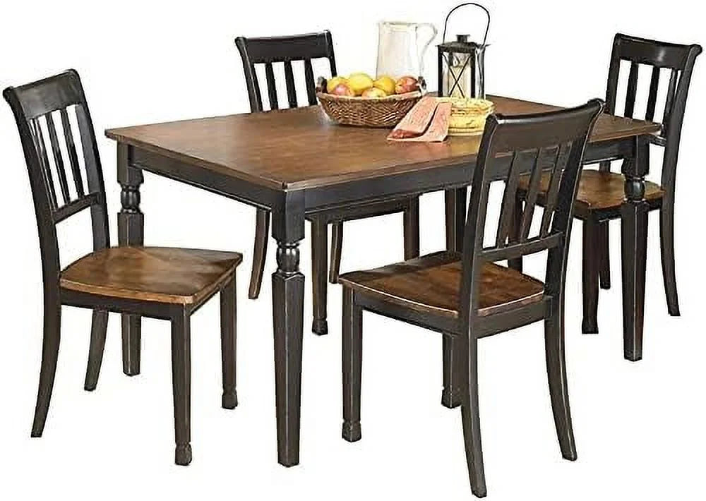 Solid Two-Toned Rectangular Dining Table A6440