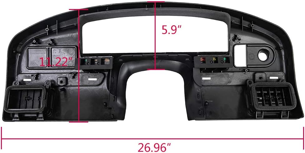 Dash Instrument Cluster Panel Bezel Compatible with Ford F150 F250 F350 Super Duty 1994-1997 Pack of 2 E3146