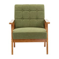 Accent Chairs Set of 2 with Side Table, Wood and Fabric Armchairs P35353