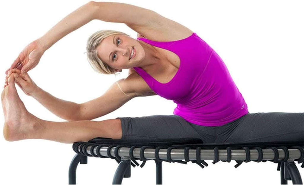 Black 39-Inch Fitness Rebounder Trampoline with Steel Handle Bar Q537113