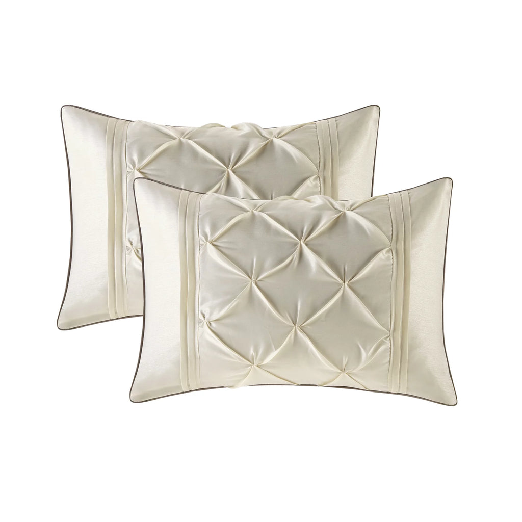 24 Piece King Ivory Comforter Set with Sheets K472772