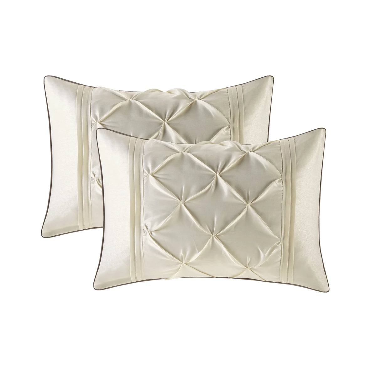 24 Piece King Ivory Comforter Set with Sheets K472772