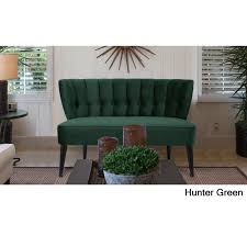 Orange Tufted Settee F40551