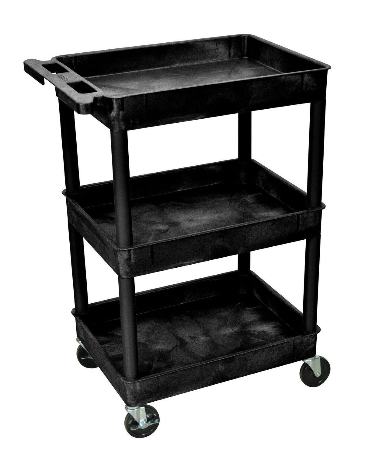 Black 3 Shelf Heavy Duty Tub Cart Z83227