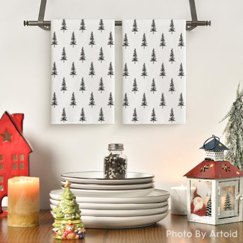 Beige Christmas Kitchen Dish Towels Set of 2 T38857