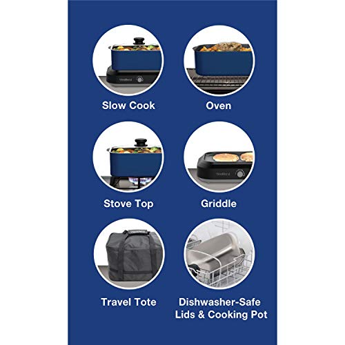 Red 5-Quart Non-stick Slow Cooker with Travel Lid and Thermal Carrying Case T535009