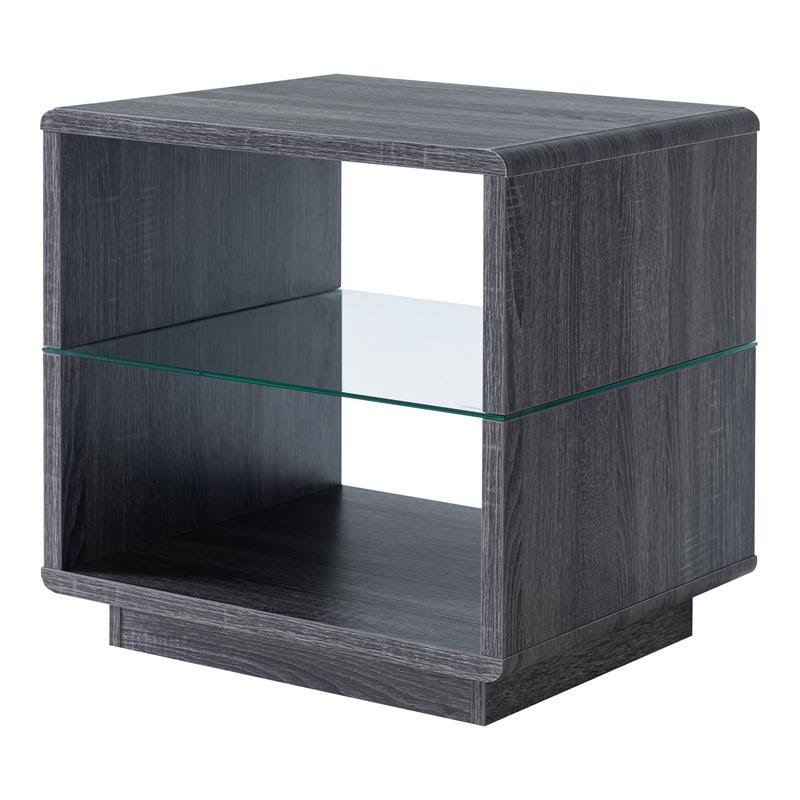 3-Piece Wood Coffee Table Set in Distressed Gray V8898