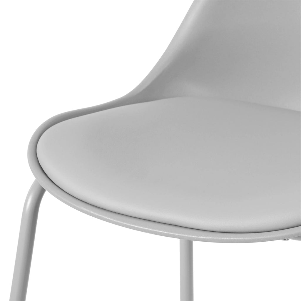 28" PU Leather Bar Stool Set of 2 with Backs V366263