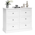 White 6 Drawer Wood Dresser Y86131