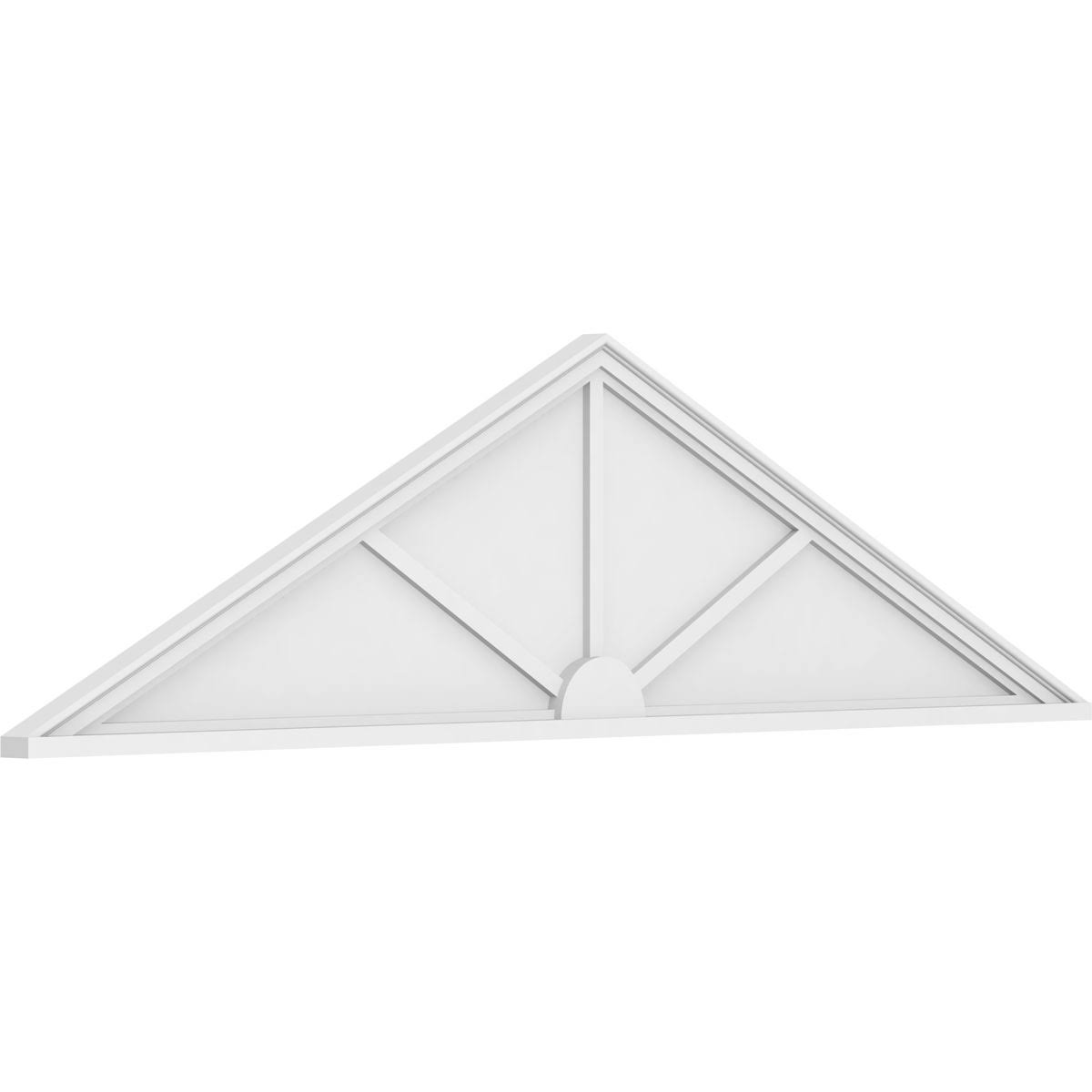 Architectural Grade PVC Peaked Cap 3 Spoke Pediment B76425