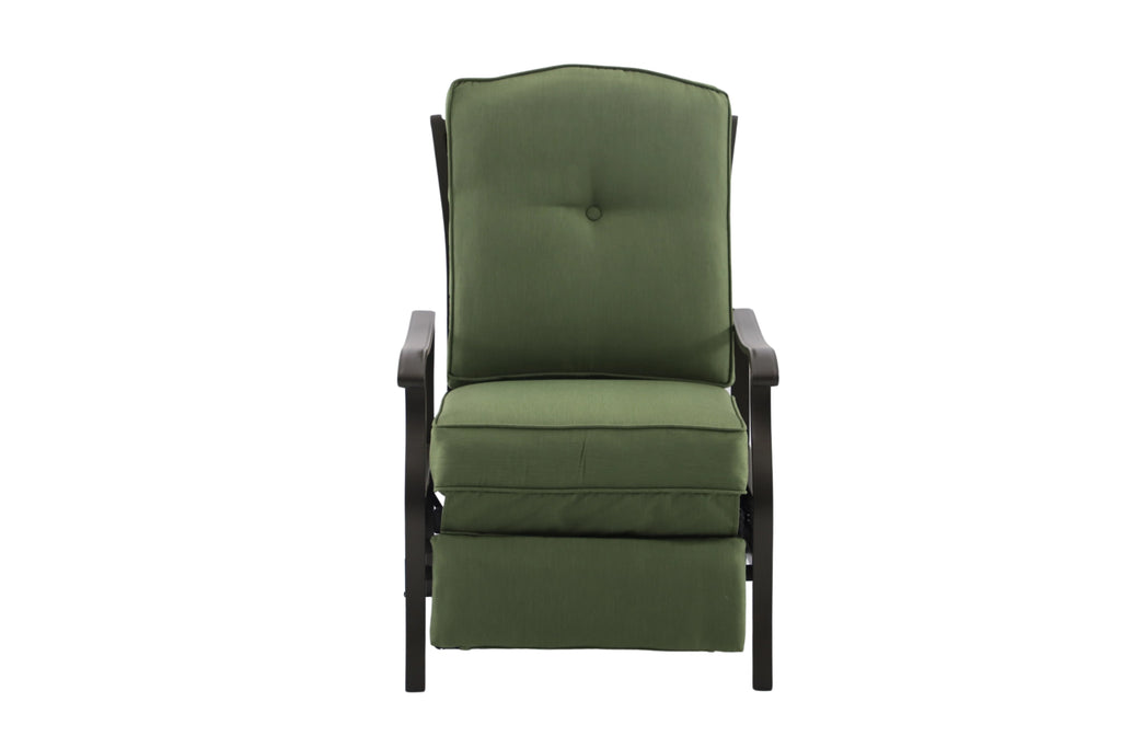 Steel Outdoor Recliner with Cushions G20461