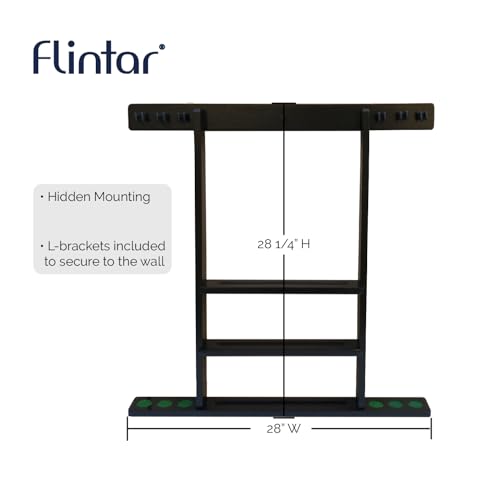 Wall Mount Cue Rack Solid Hardwood Q580759