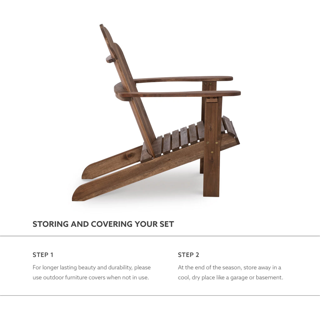 Slatted Wooden Outdoor Chair with Arched High Backrest L49310