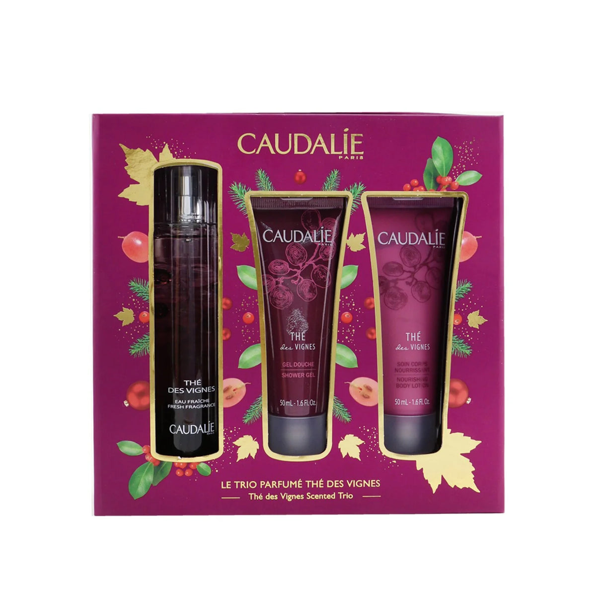 Fresh Fragrance Spray 50ml + Shower Gel 50ml + Body Lotion 50ml 3pcs K8988