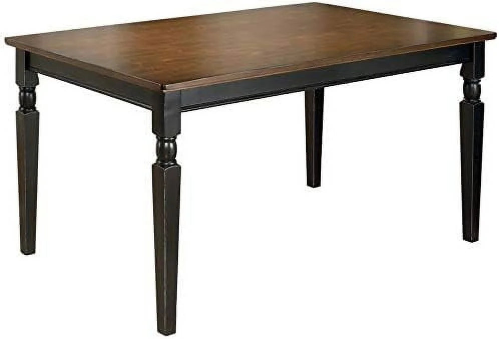 Solid Two-Toned Rectangular Dining Table A6440