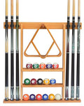 Wall Mount Cue Rack Solid Hardwood Q580759