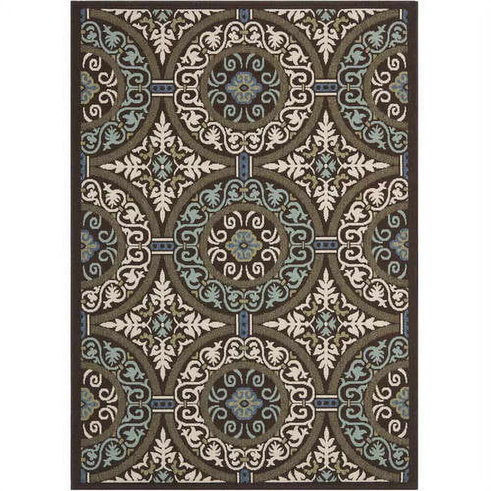 6'7" x 9'6" Geometric Indoor/Outdoor Area Rug Z761372