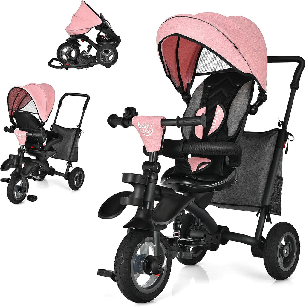 7 in 1 Folding Toddler Tricycle with Canopy W731