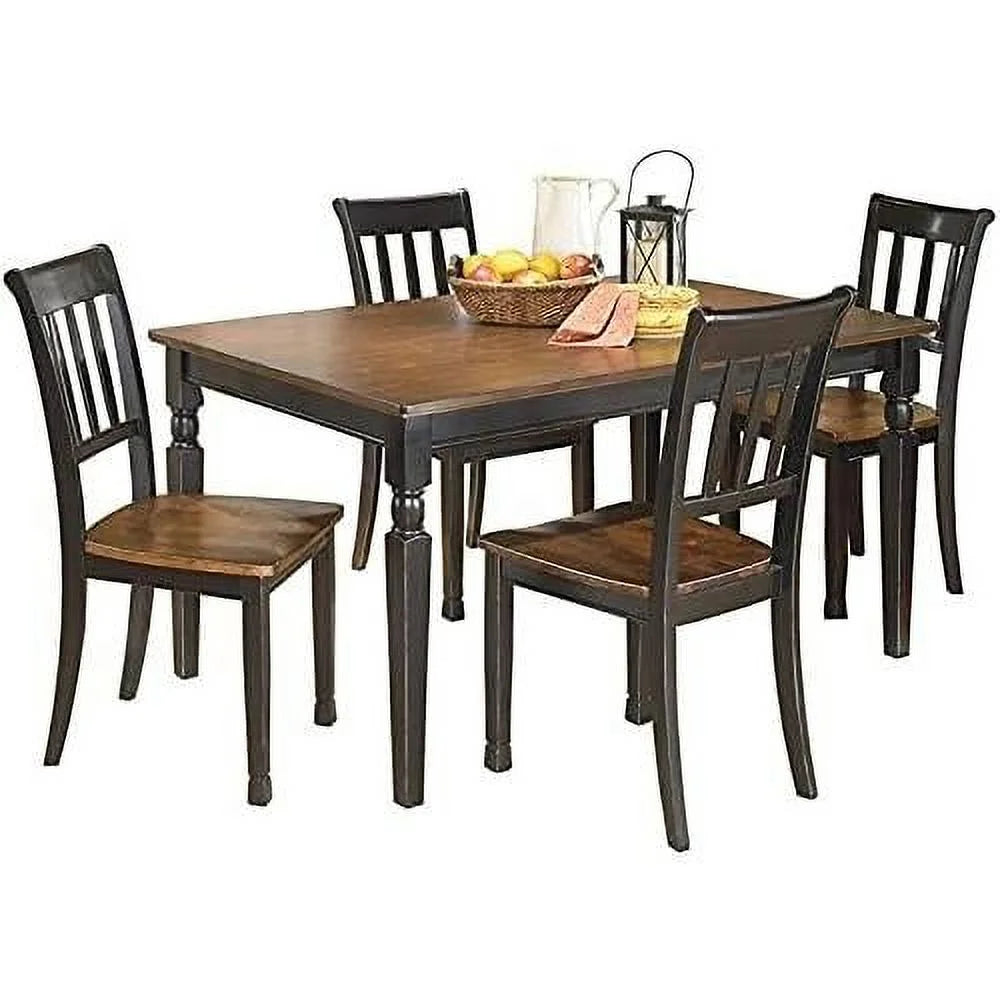 Solid Two-Toned Rectangular Dining Table A6440