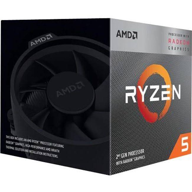Ryzen 5 3400g 3.7Ghz Quad-Core AM4 Boxed Processor with Wraith Spire Cooler F464073