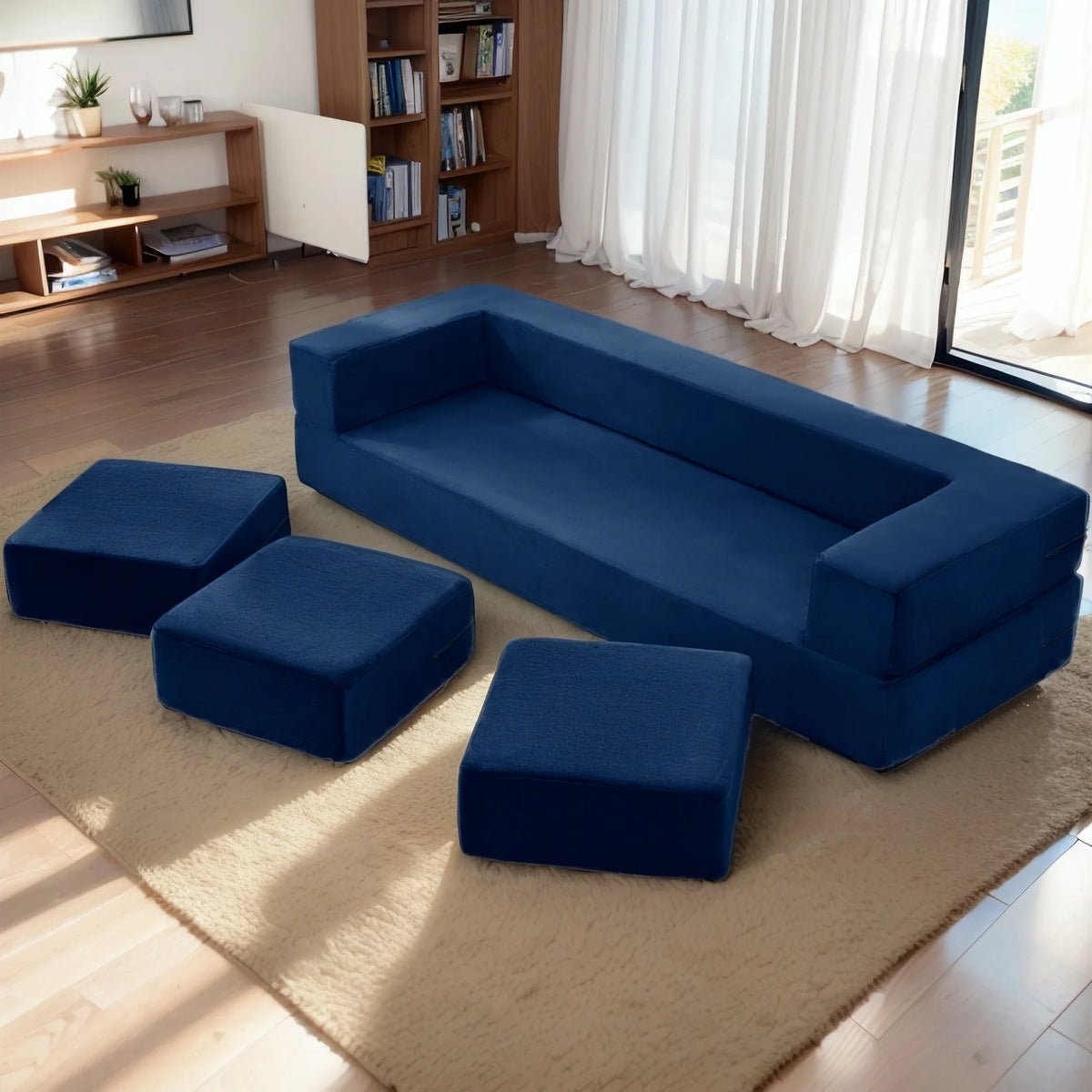 Dark Grey Convertible Sofa Bed P729