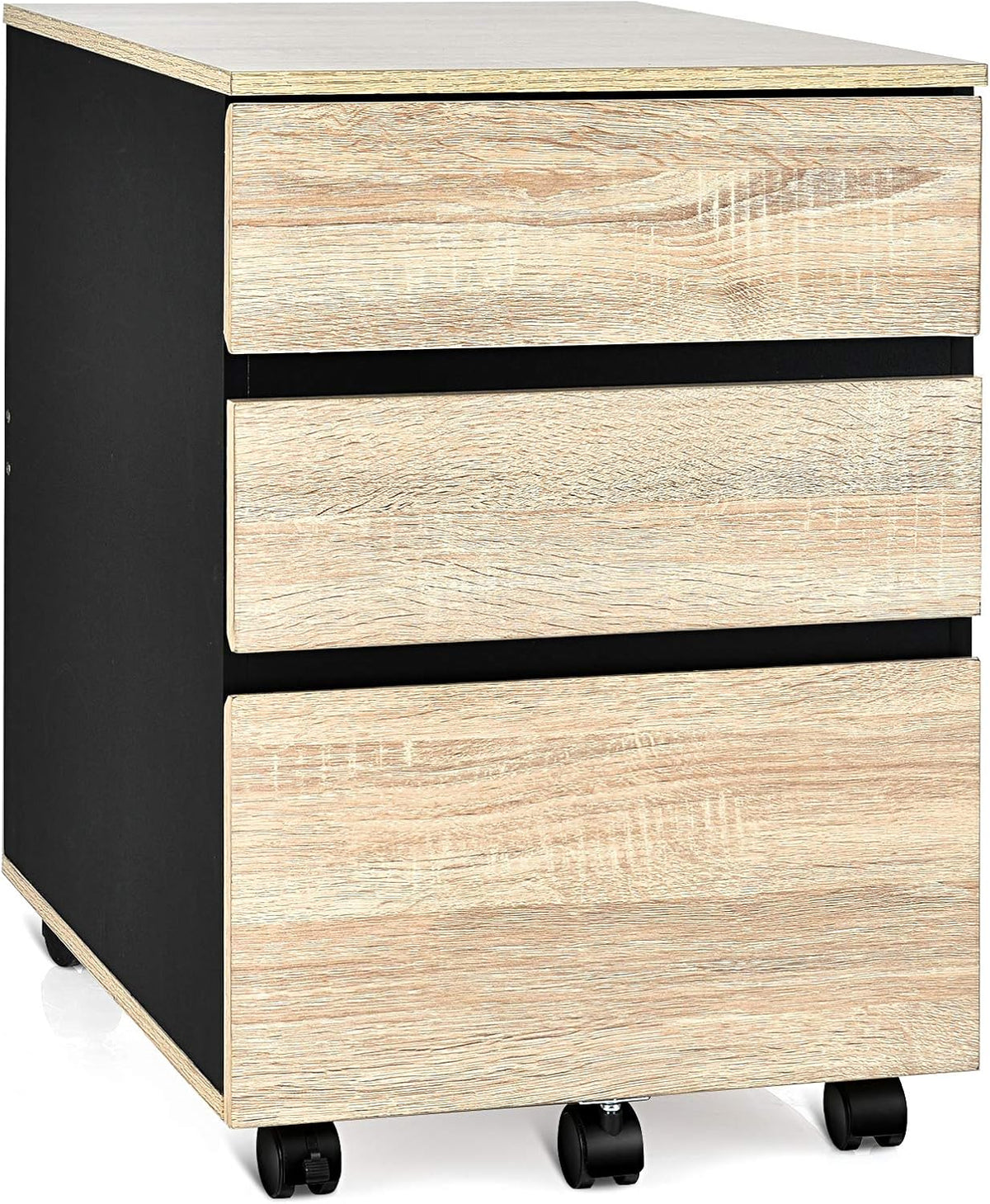 3 Drawer Mobile File Cabinet with Wheels E711