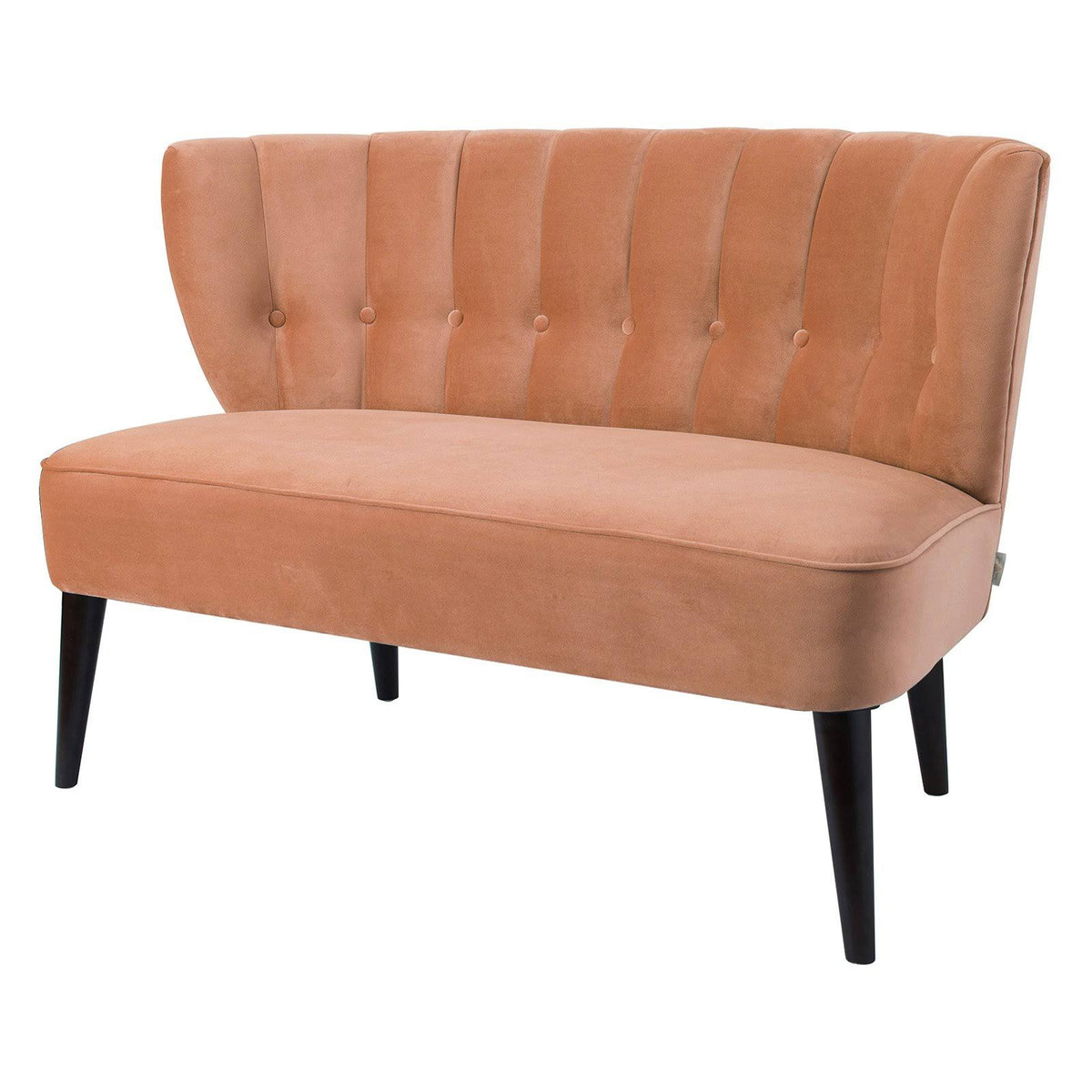 Orange Tufted Settee F40551
