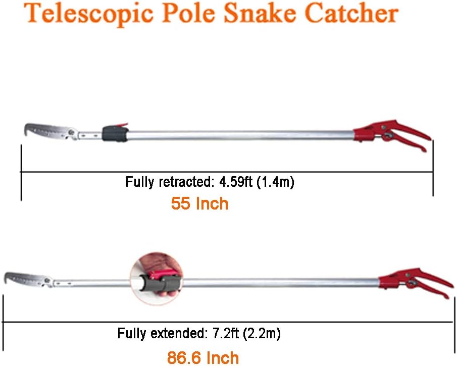 86 inch Telescopic Pole Snake Catcher Tongs R6901