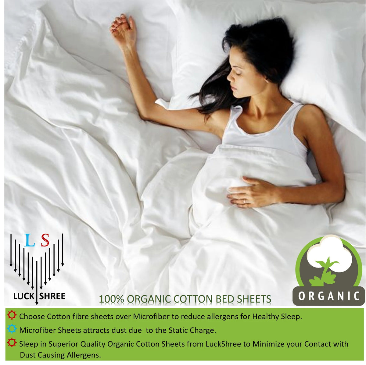 Queen XL Size Organic Cotton Sheet Set X5141