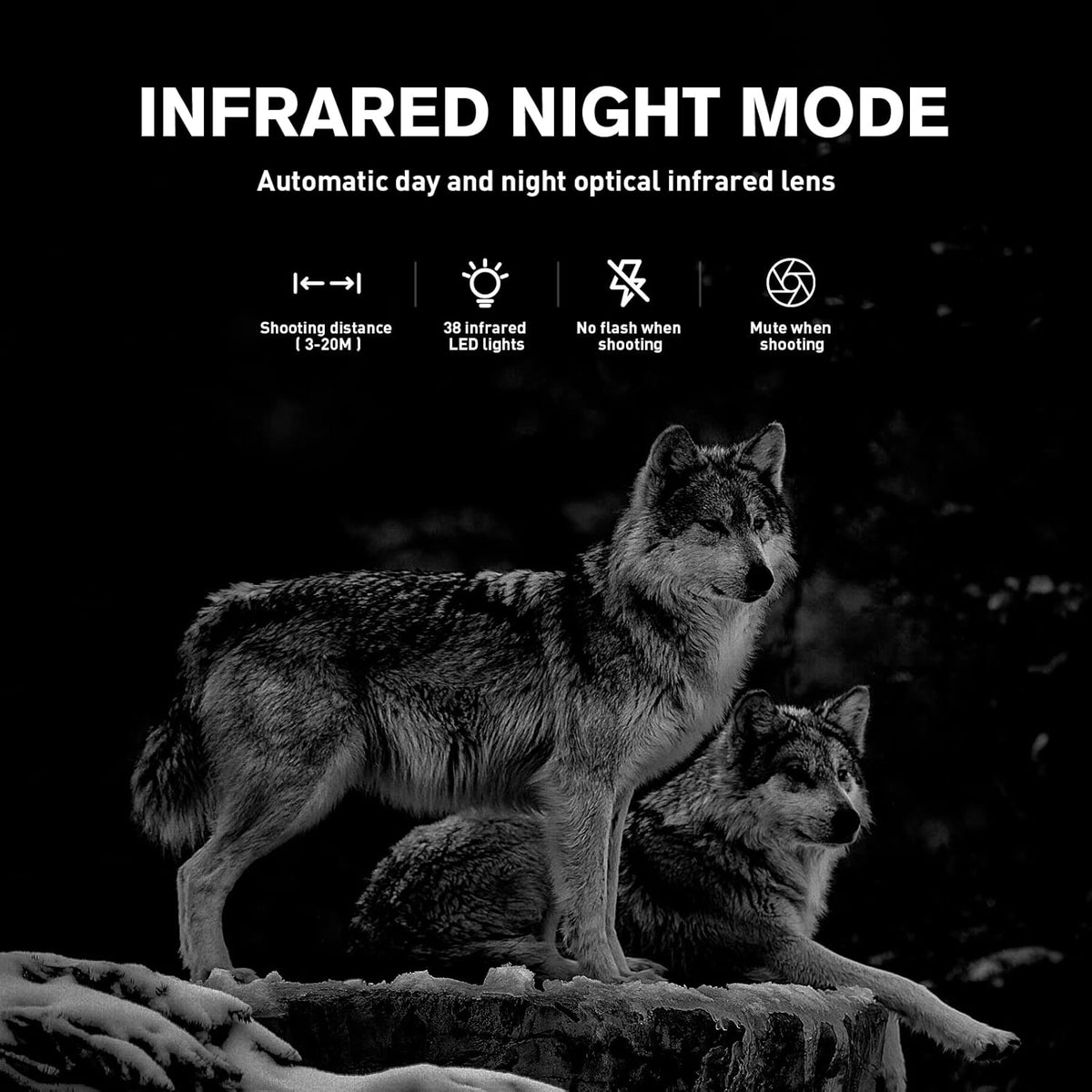 4K 30MP Night Vision Motion Activated Waterproof WiFi Trail Camera Pack of 2 L67275
