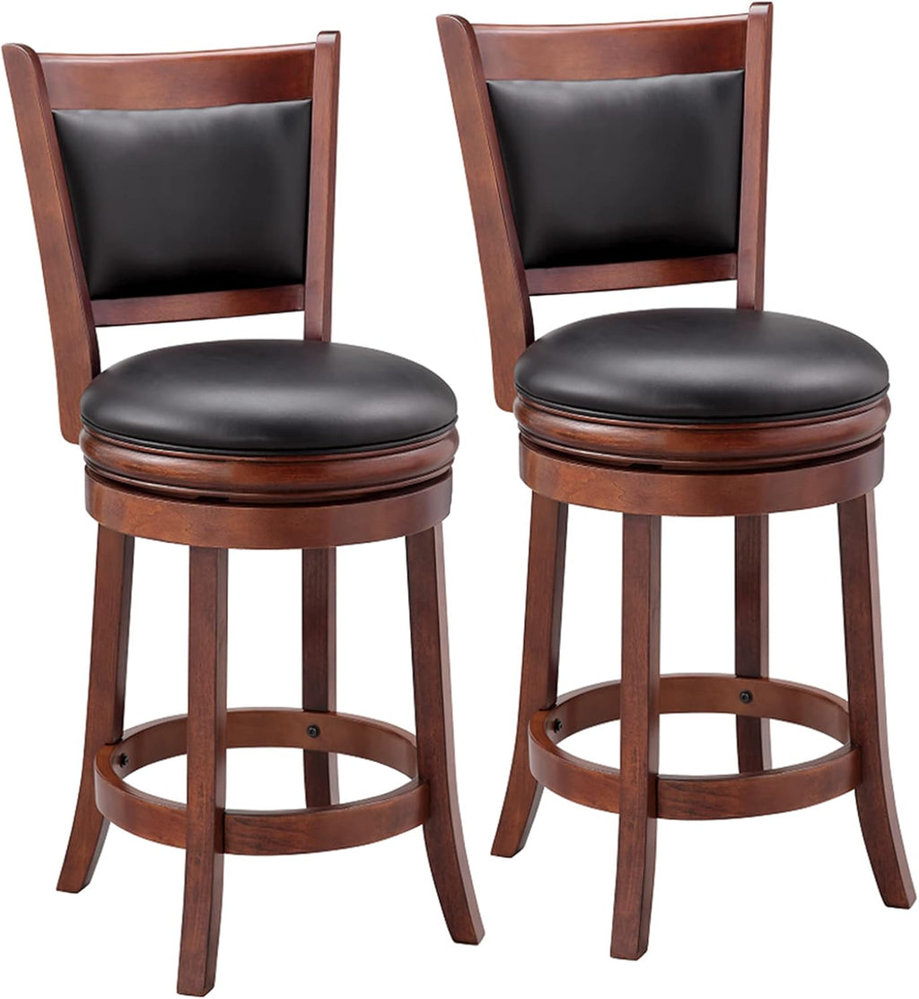 Cappuccino Swivel Stool, 29-Inch, Pack of 2 V91531