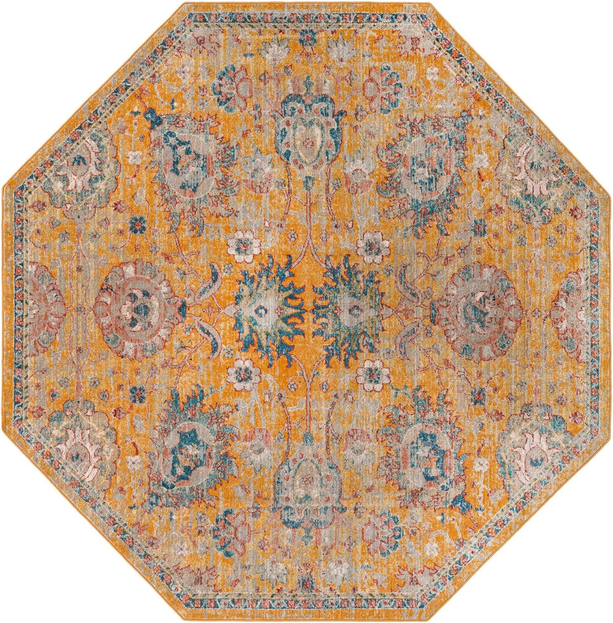 Yellow Octagon Rug F9824