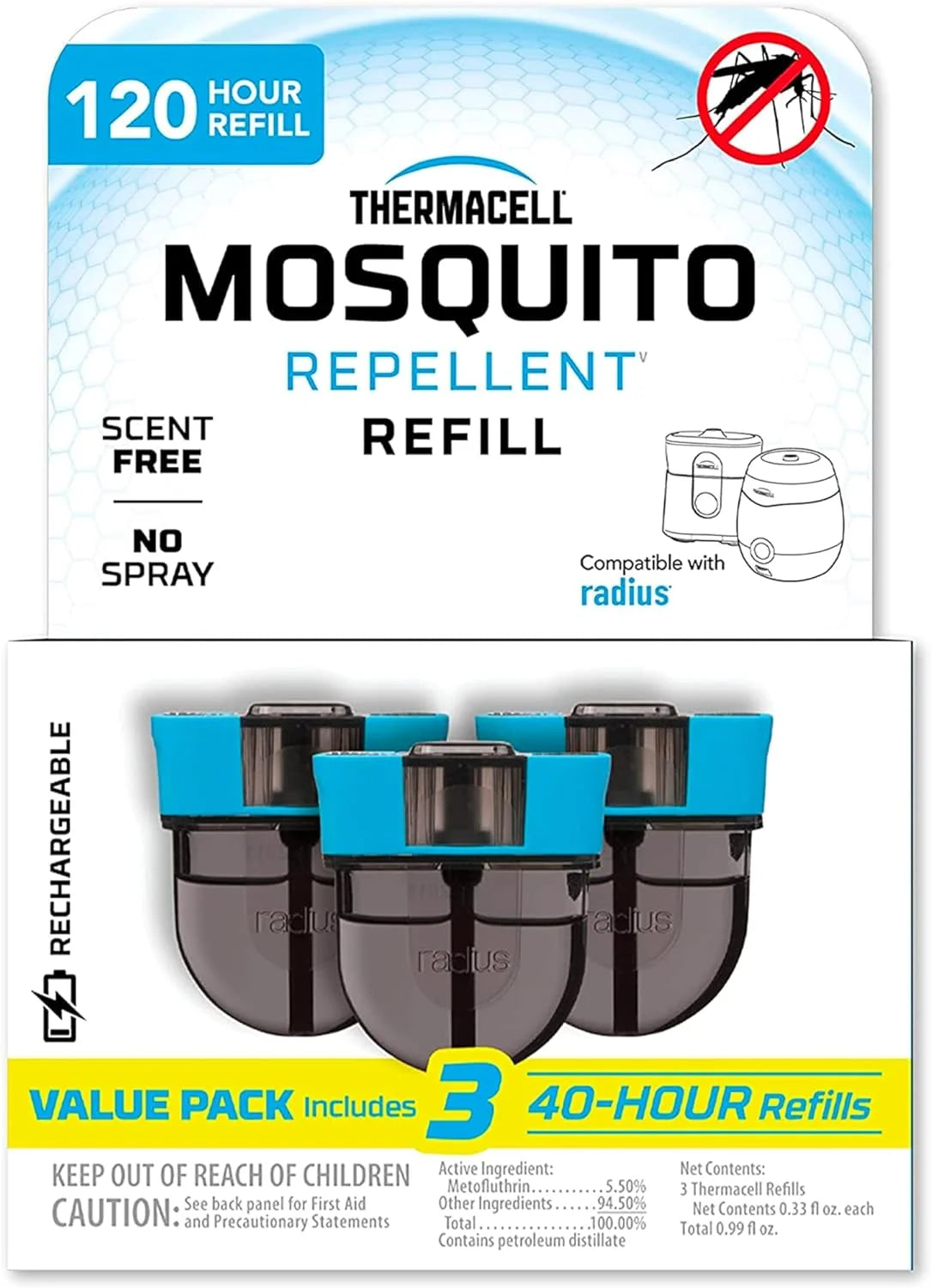 Scent Free Mosquito Repeller Refills C60249