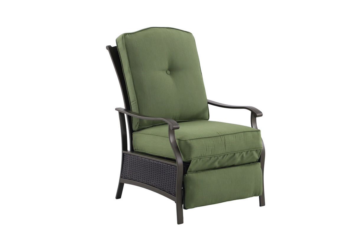 Steel Outdoor Recliner with Cushions G20461