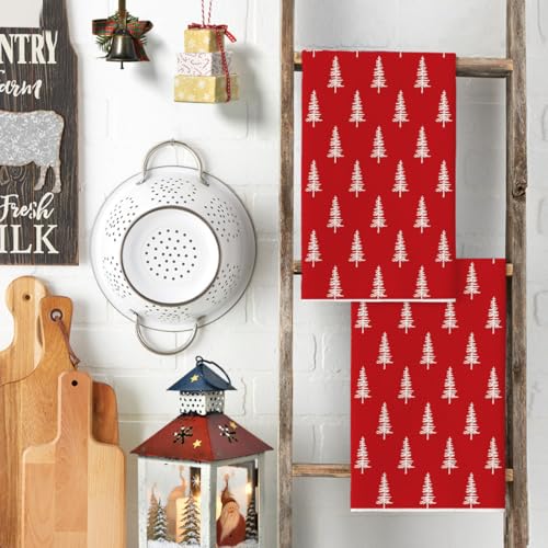 Beige Christmas Kitchen Dish Towels Set of 2 T38857