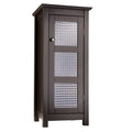 Espresso Floor Cabinet with Glass Door T52222