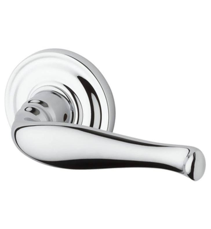 Lifetime Brass Privacy Decorative Lever with Traditional Round Rose F8240